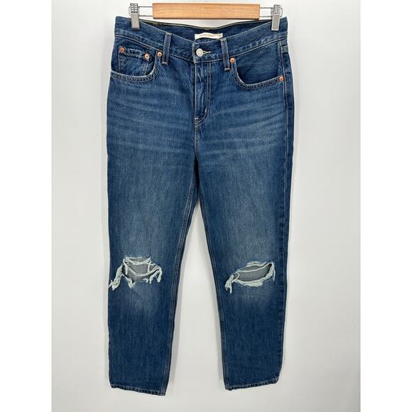Levi's Womens 26 NWOT Low Pro Straight Denim Jeans Loose Distressed Fit Baggy - Picture 1 of 9